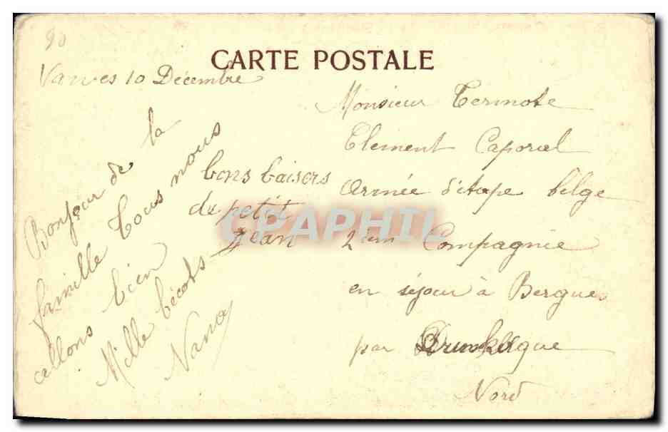 CPA Militaria Germanisation de la Belgique  — Rückseite