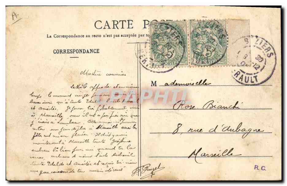 Les Hérétiques (1er Acte) — Grand Opéra en 3 Actes représenté aux Arènes de Béziers les 27 et 29 août 1905 — M. Fena, phot. — Achterkant