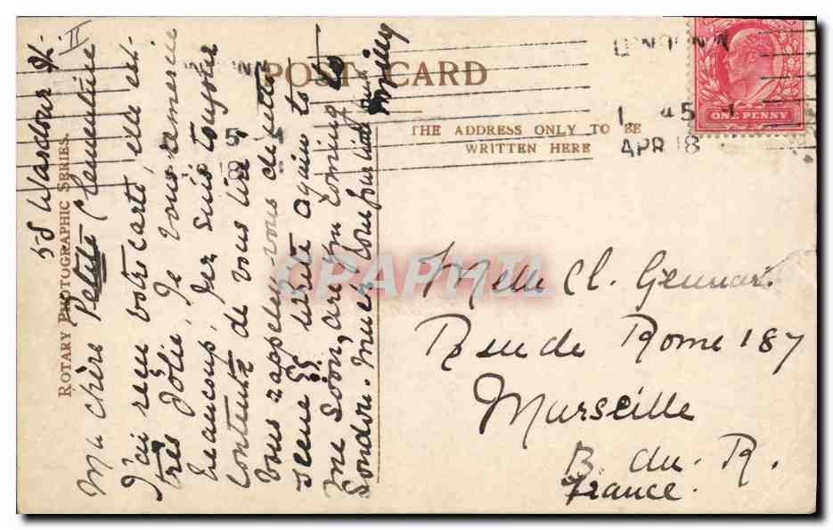 CPA Theatre Count Hannibal Clotilde La TRibe  — Rückseite