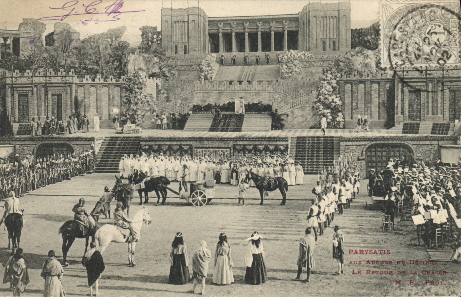 Parysatis aux Arènes de Béziers — Le Retour de la Chasse — M. P. Phol.