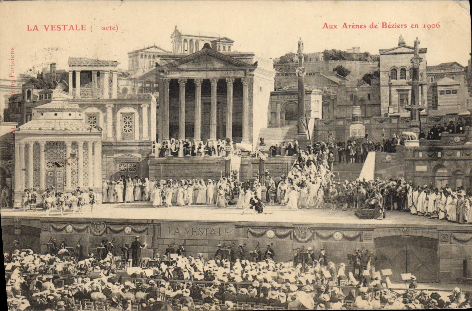 CPA Theatre La Vestale Aux arenes de Beziers en 1906