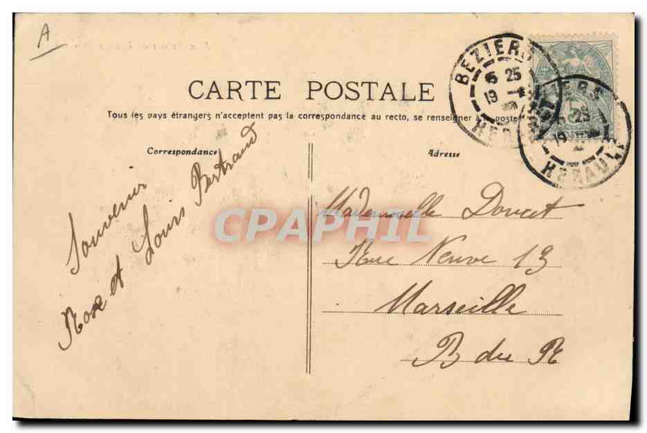 CPA Theatre La Vestale Aux arenes de Beziers en 1906 — Reverso