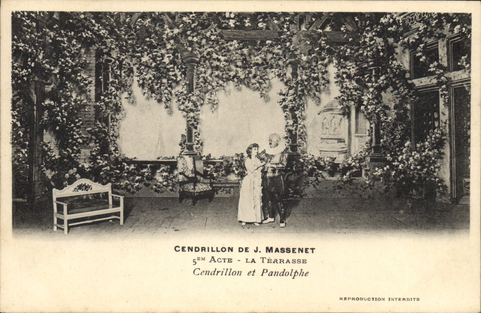Cendrillon de J. Massenet — 5e acte, scène de la terrasse — reproduction interdite