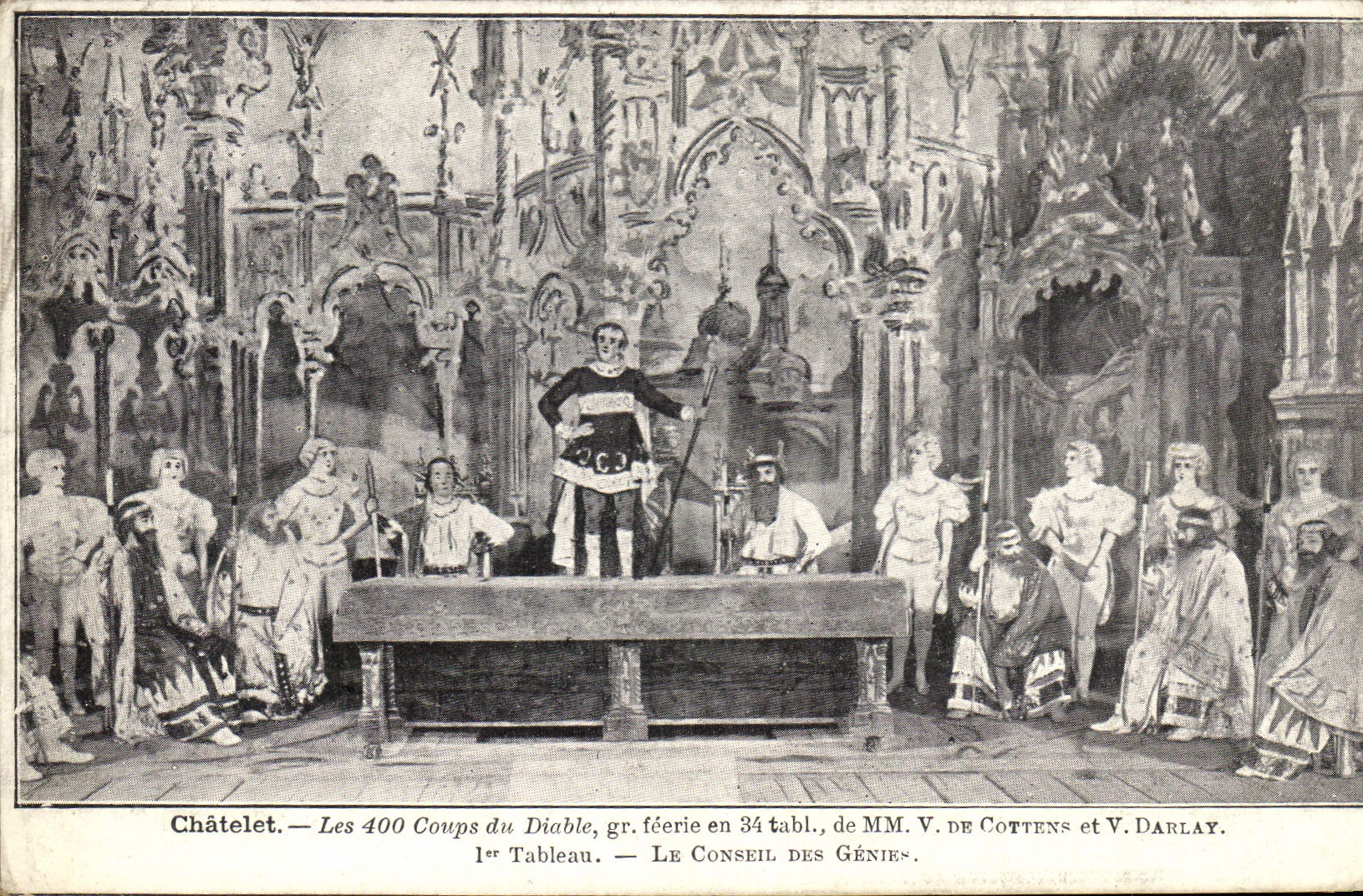 Châtelet — Les 400 Coups du Diable, 1er Tableau — Le Conseil des Génies — de MM. V. de Cottens et V. Darlay