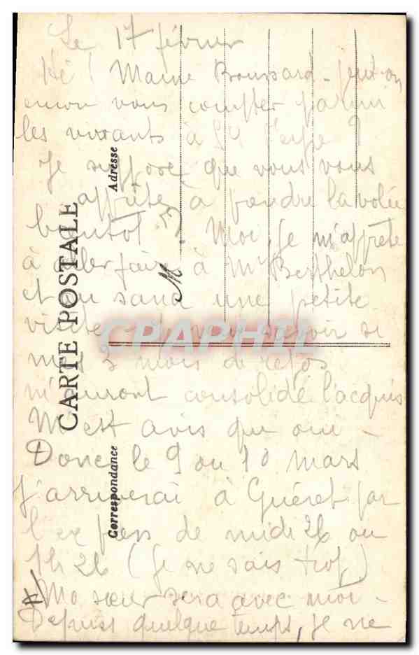 CPA Folklore Paysanne de Celles Coiffe La Pelleboise  — Verso