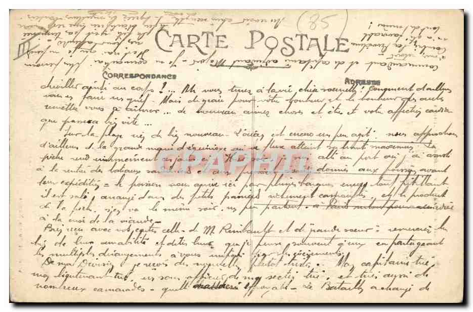 CPA Folklore Enfant Petite Sablaise attendant l'arrivee des sardiniers  — Verso