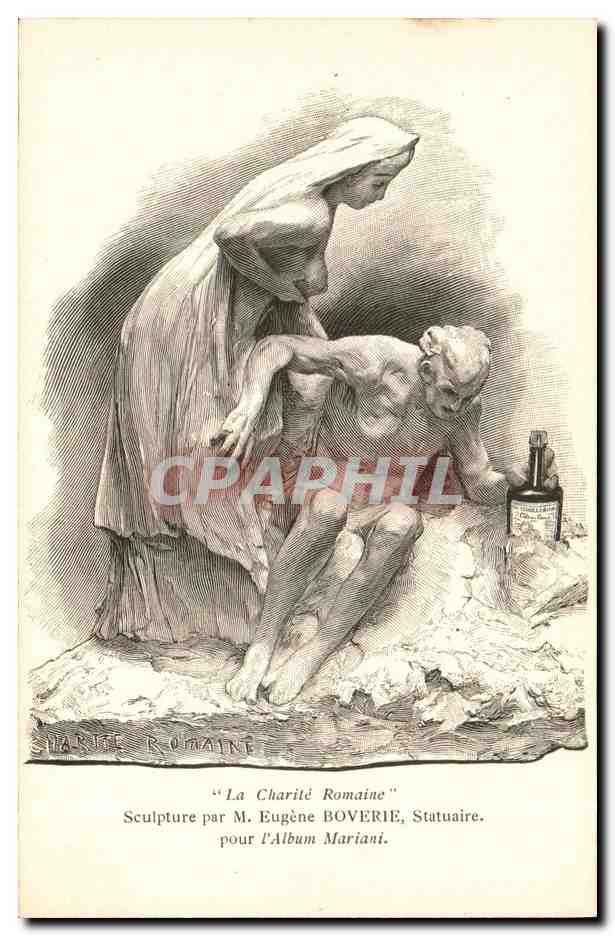 CPA Fantaisie Illustrateur La charite humaine Eugene Boverie Album Mariani 