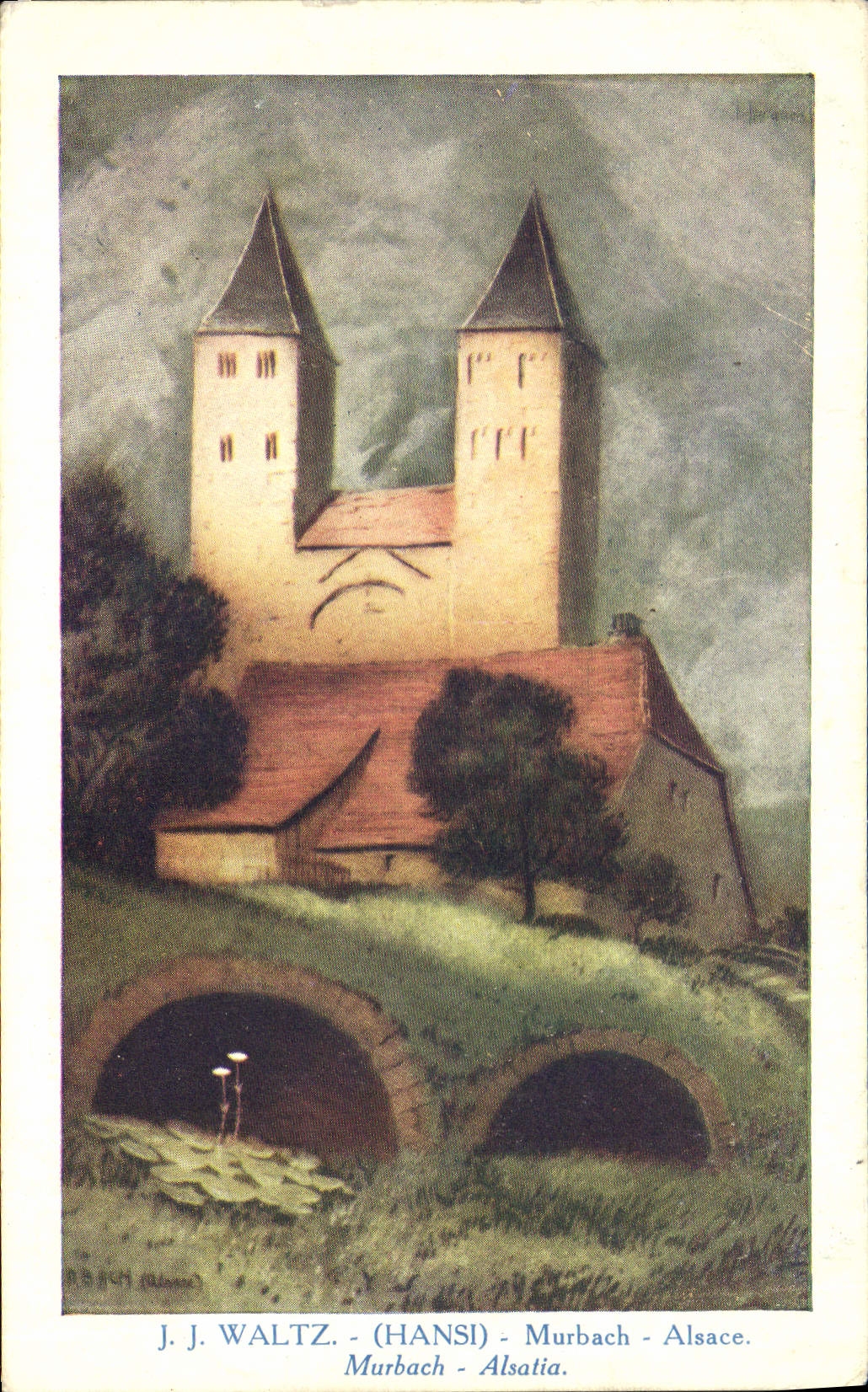 CPA Fantaisie Illustrateur Waltz Hansi Murbach Alsace 