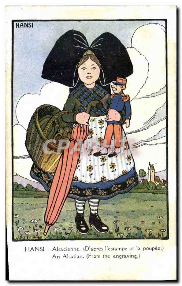 CPA Fantaisie Illustrateur Waltz Hansi Enfant Alsace 