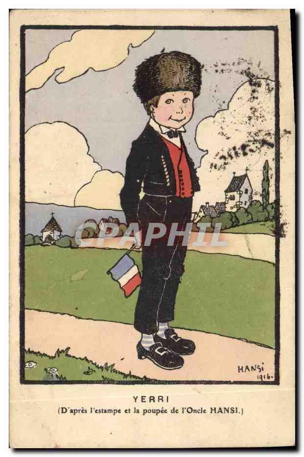 CPA Fantaisie Illustrateur Waltz Hansi Yerri Enfant 