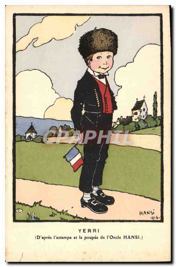 CPA Fantaisie Illustrateur Waltz Hansi Yerri Enfant 