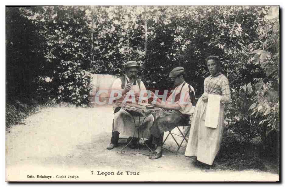 CPA Lecon de Truc Folklore 
