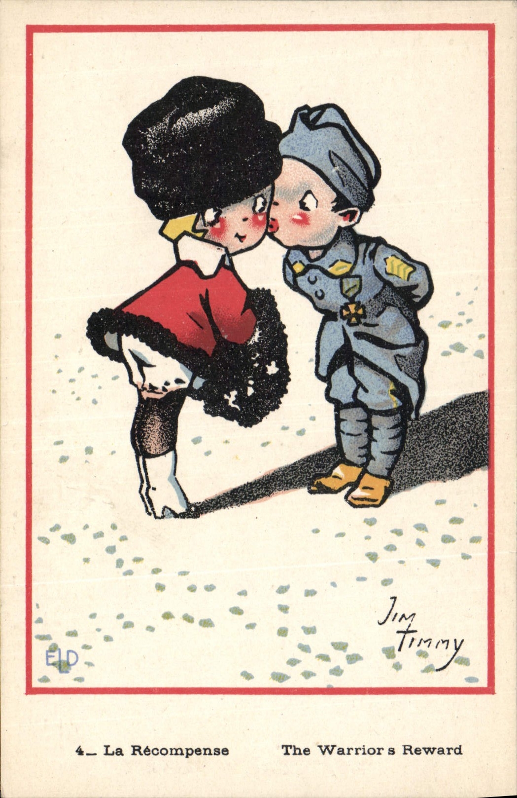 CPA Fantaisie Illustrateur Jim Tinny enfants La recompense Militaria 