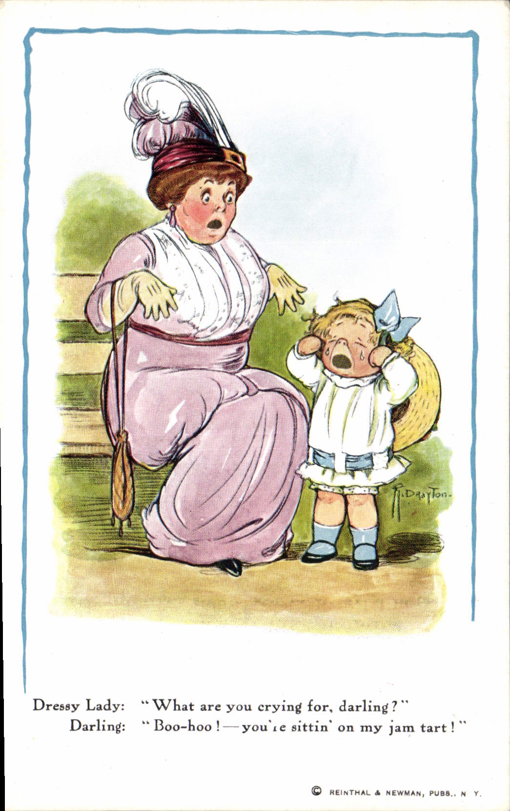 CPA Fantaisie Illustrateur Femme Enfant 