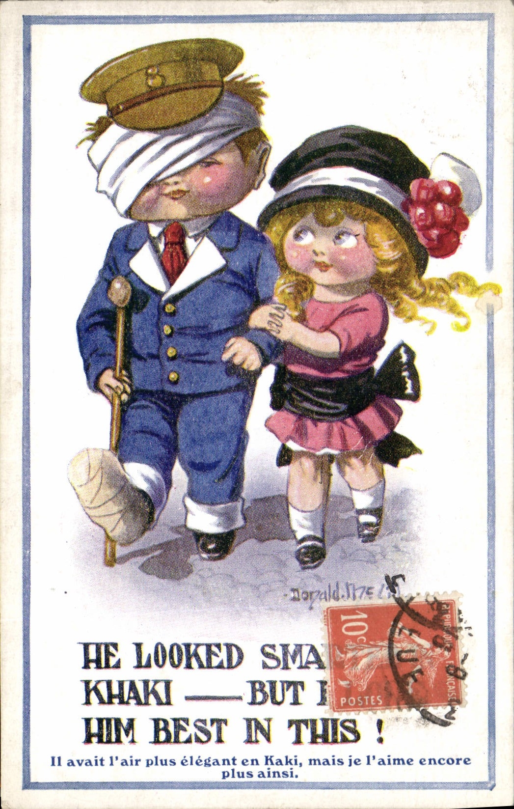 CPA Fantaisie Illustrateur Donald Mc Gill Enfants Militaria 