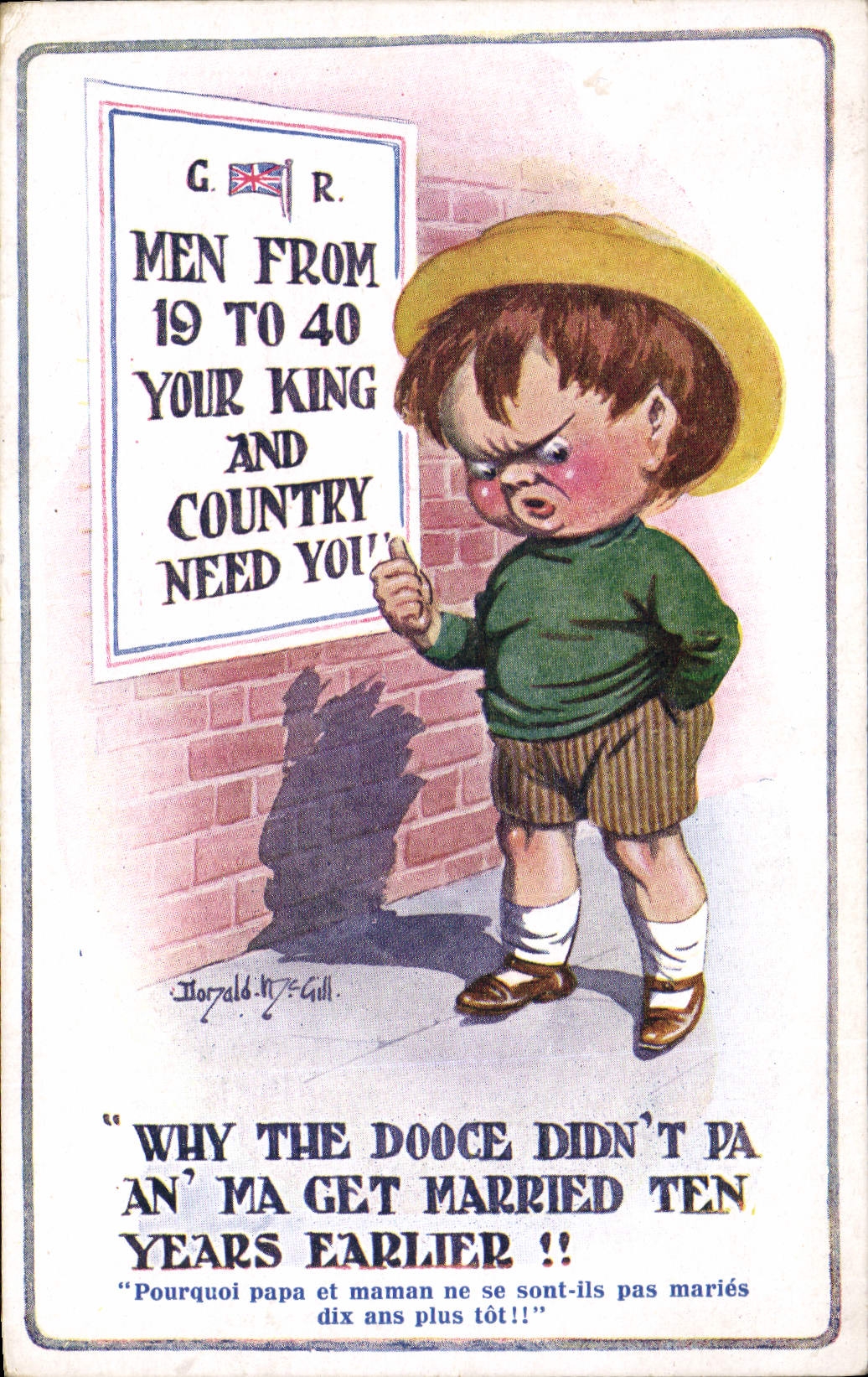 CPA Fantaisie Illustrateur Donald Mc Gill Enfant 
