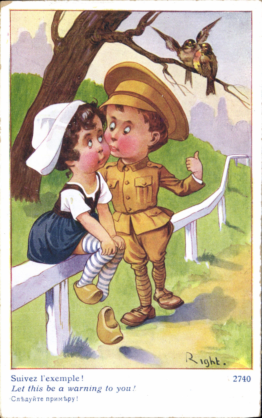 CPA Fantaisie Illustrateur Right Enfant Militaria 