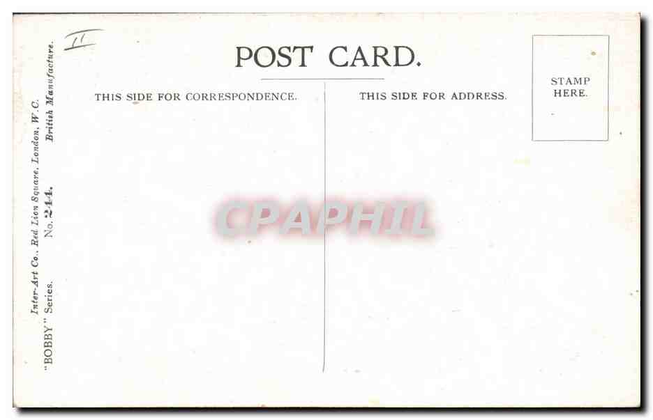 CPA Fantaisie Illustrateur Enfants Chien Under police protection Policier  — Verso