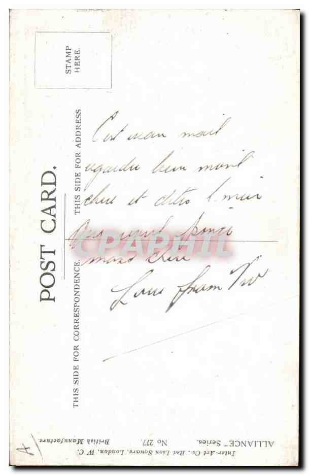 CPA Fantaisie Illustrateur Fred Spurgin Enfants Somewhere in France Militaria  — Verso