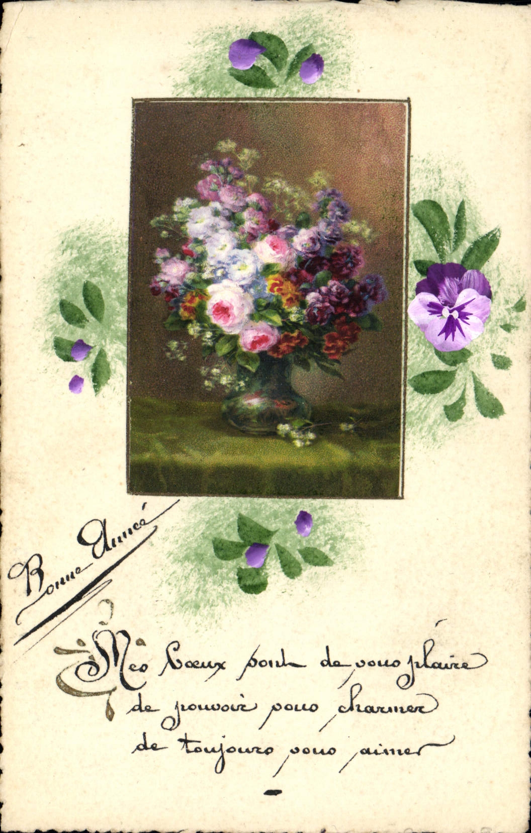 CPA Fantaisie Fleurs 