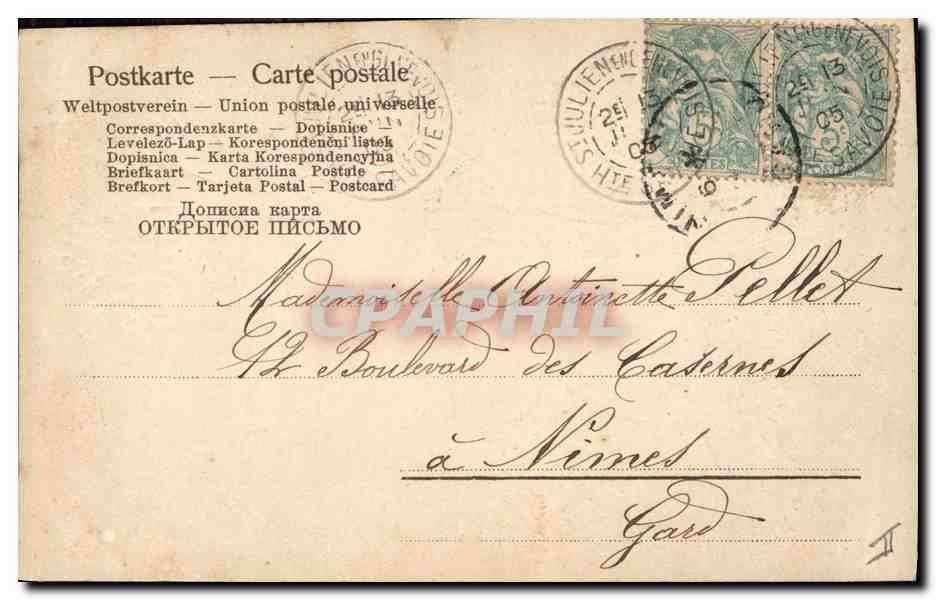 CPA Fantaisie Fleurs  — Verso