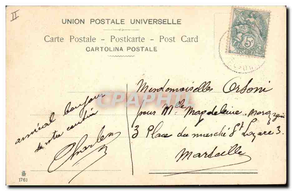 CPA Fantaisie Fleurs  — Rückseite