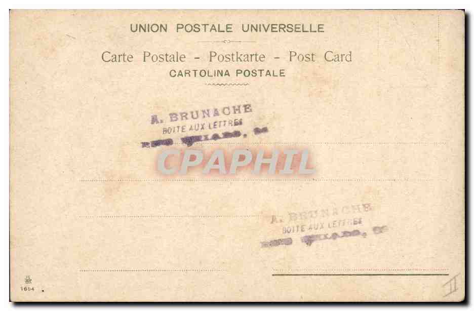 CPA Fantaisie Fleurs (carte toilée) — Rückseite