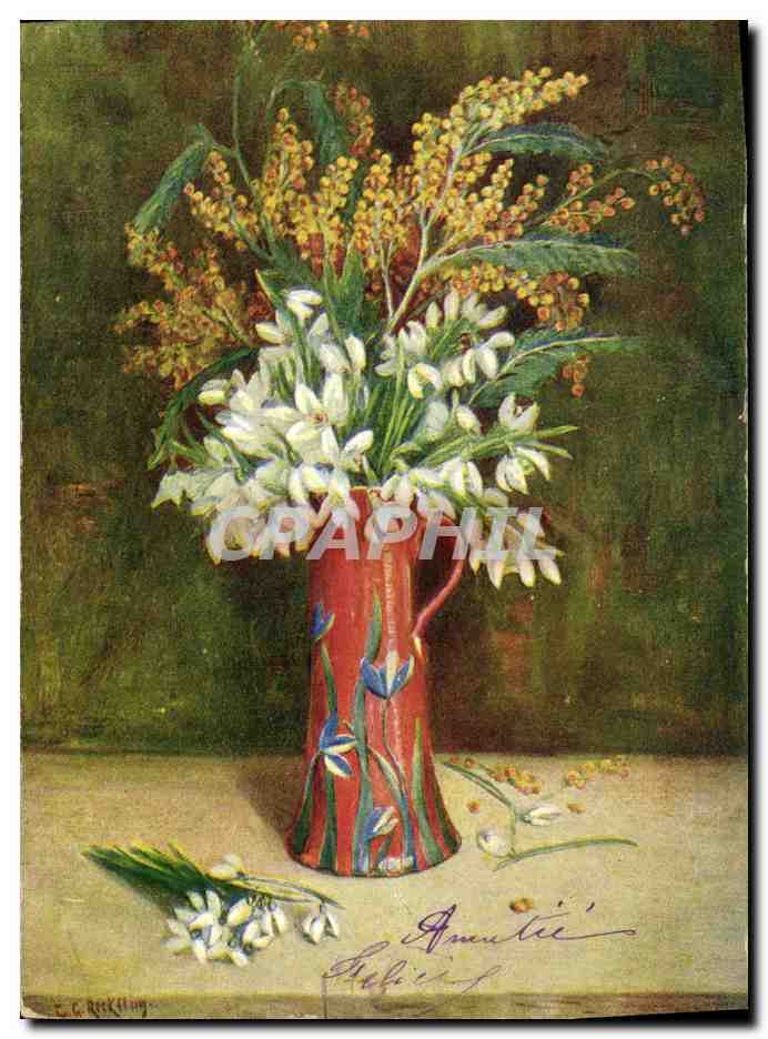 CPA Fantaisie Fleurs 