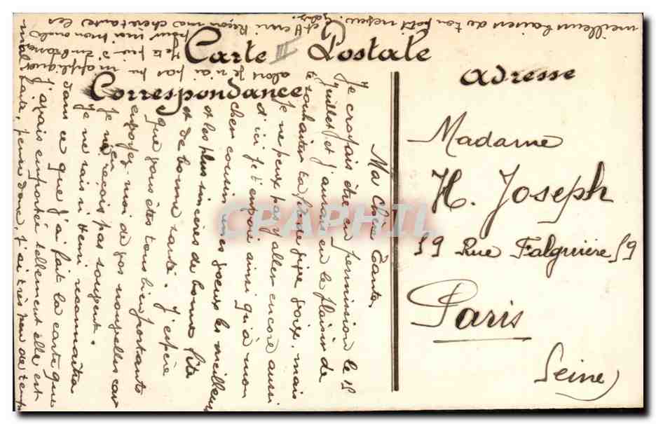 CPA Fantaisie Fleurs  — Rückseite