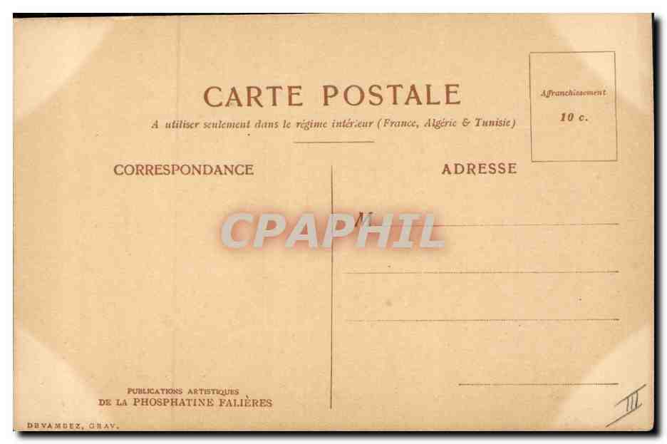 CPA Fantaisie Fleurs Phosphatine Fallieres — Verso