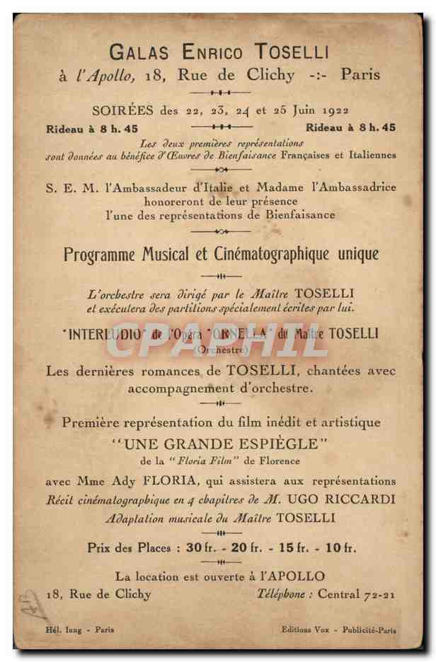 Enrico Toselli — Compositeur italien, auteur de la célèbre 'Serenata' — Éditions Vox — Reverso