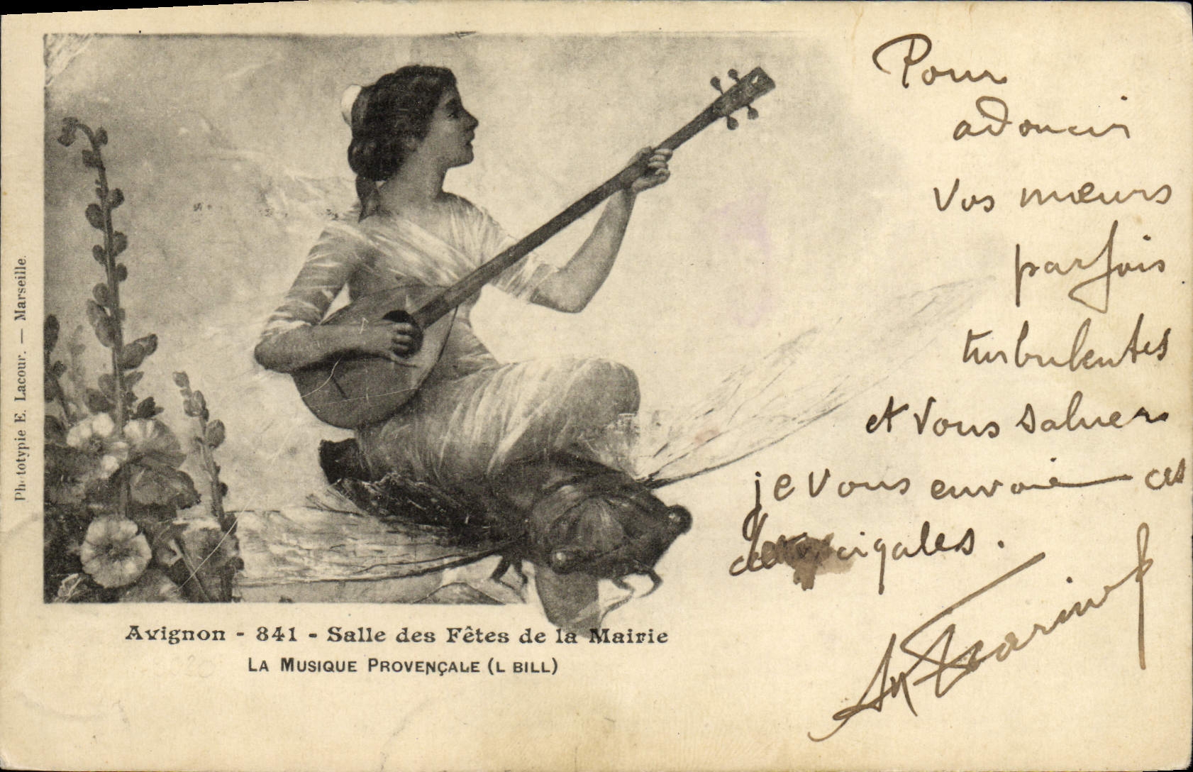 Avignon - 841 - Salle des Fêtes de la Mairie — La Musique Provençale (L. Bill)
