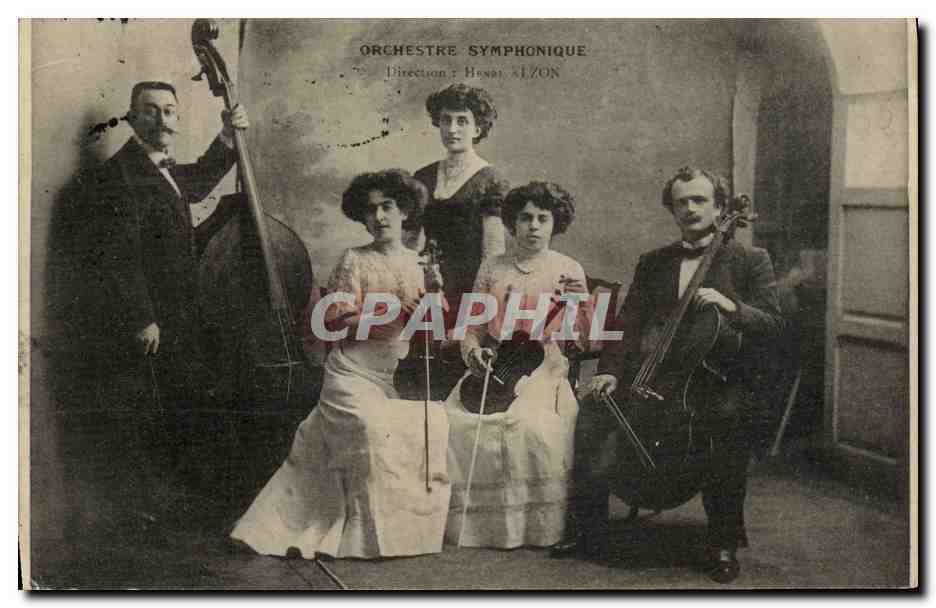 CPA Orchestre symphonique Violoncelle Violon Contrebasse