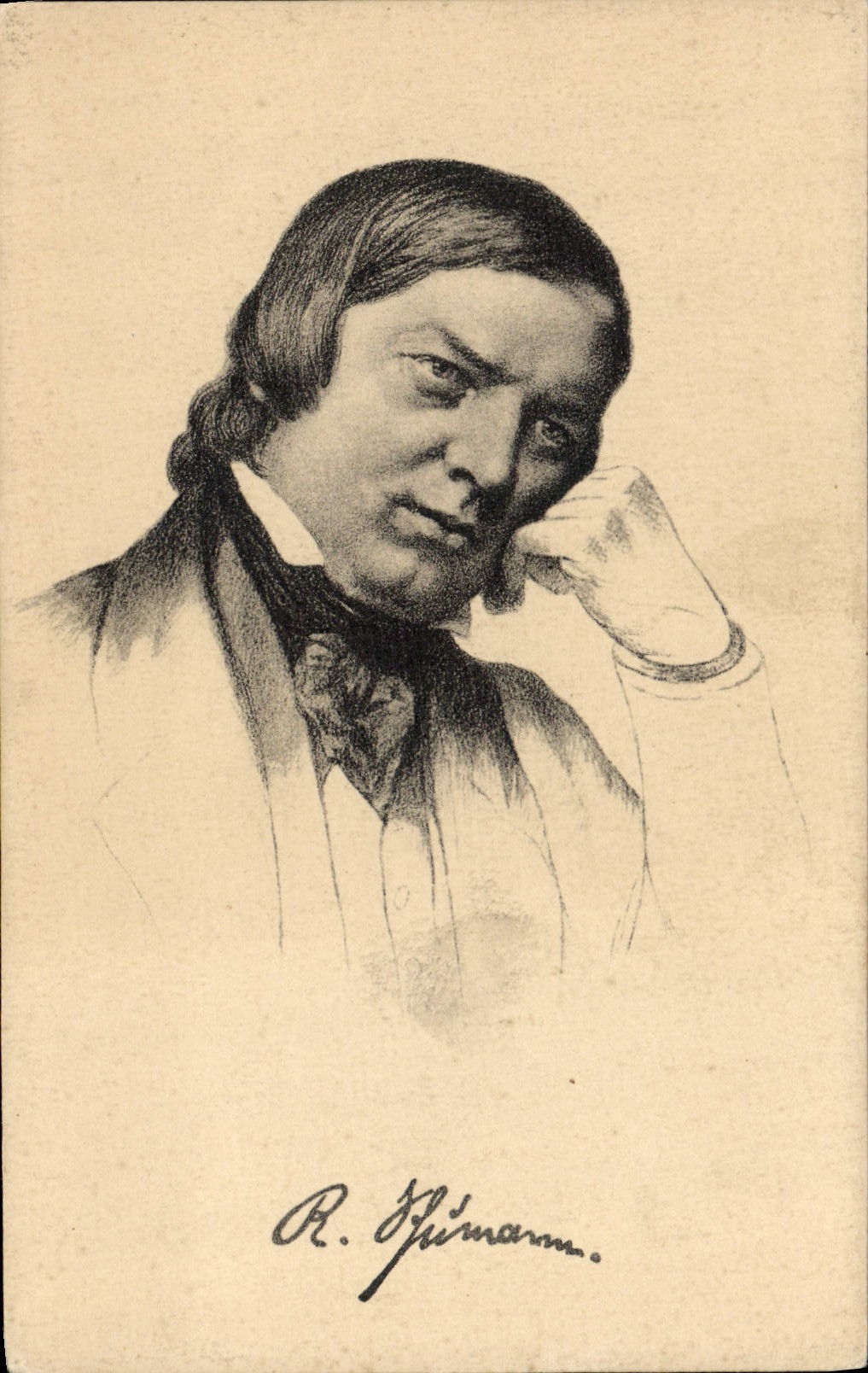 Robert Schumann — portrait gravé — Stengel & Co. n° 49009