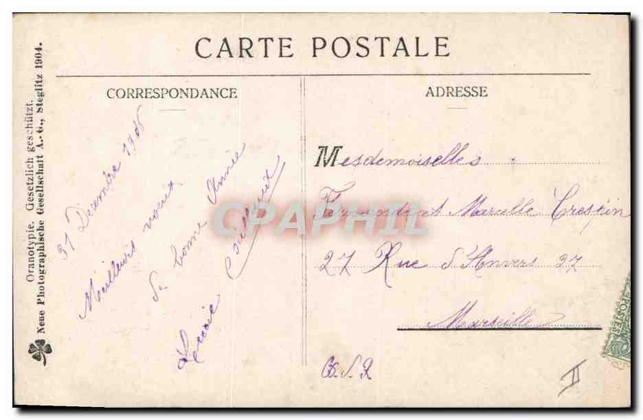 CPA Cochon Porc Femme  — Rückseite