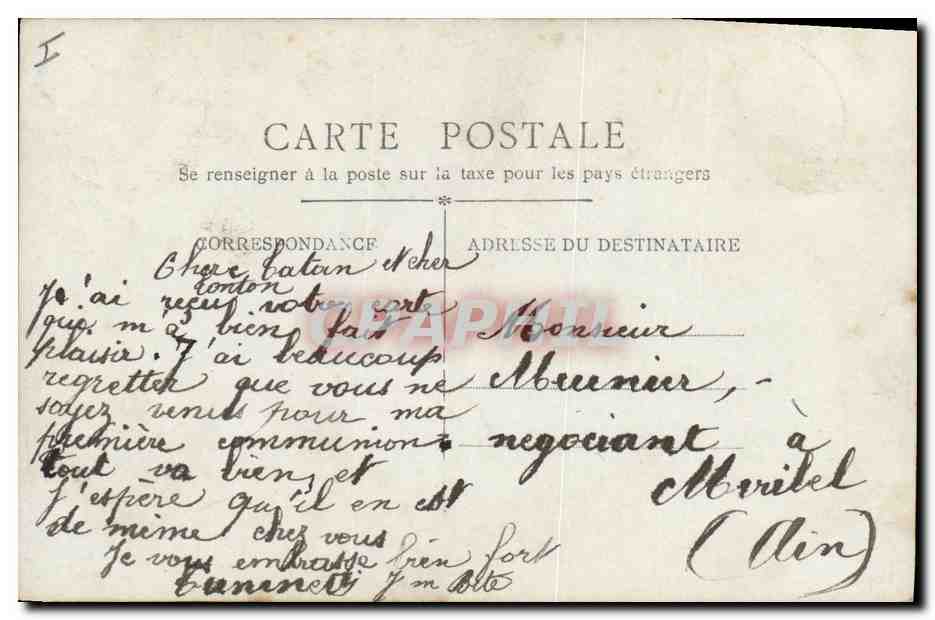 CPA Cochon Porc Enfant  — Rückseite