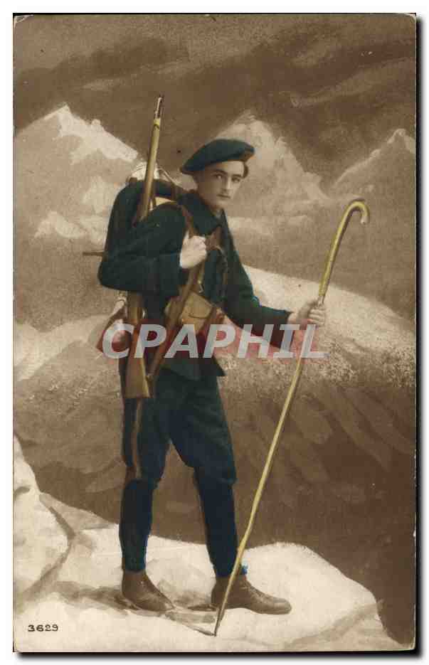 CPA Militaria Chasseurs alpins 