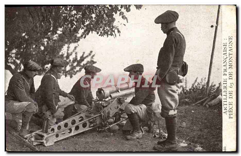 Artillerie française de montagne — pièce de 65 mm — éditeur inconnu, n° 580