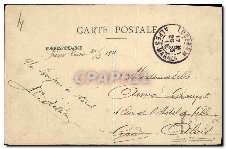 Chasseurs Alpins sobre un Glaciar — A. Sauvaigo, Niza — n° 109 — Reverso