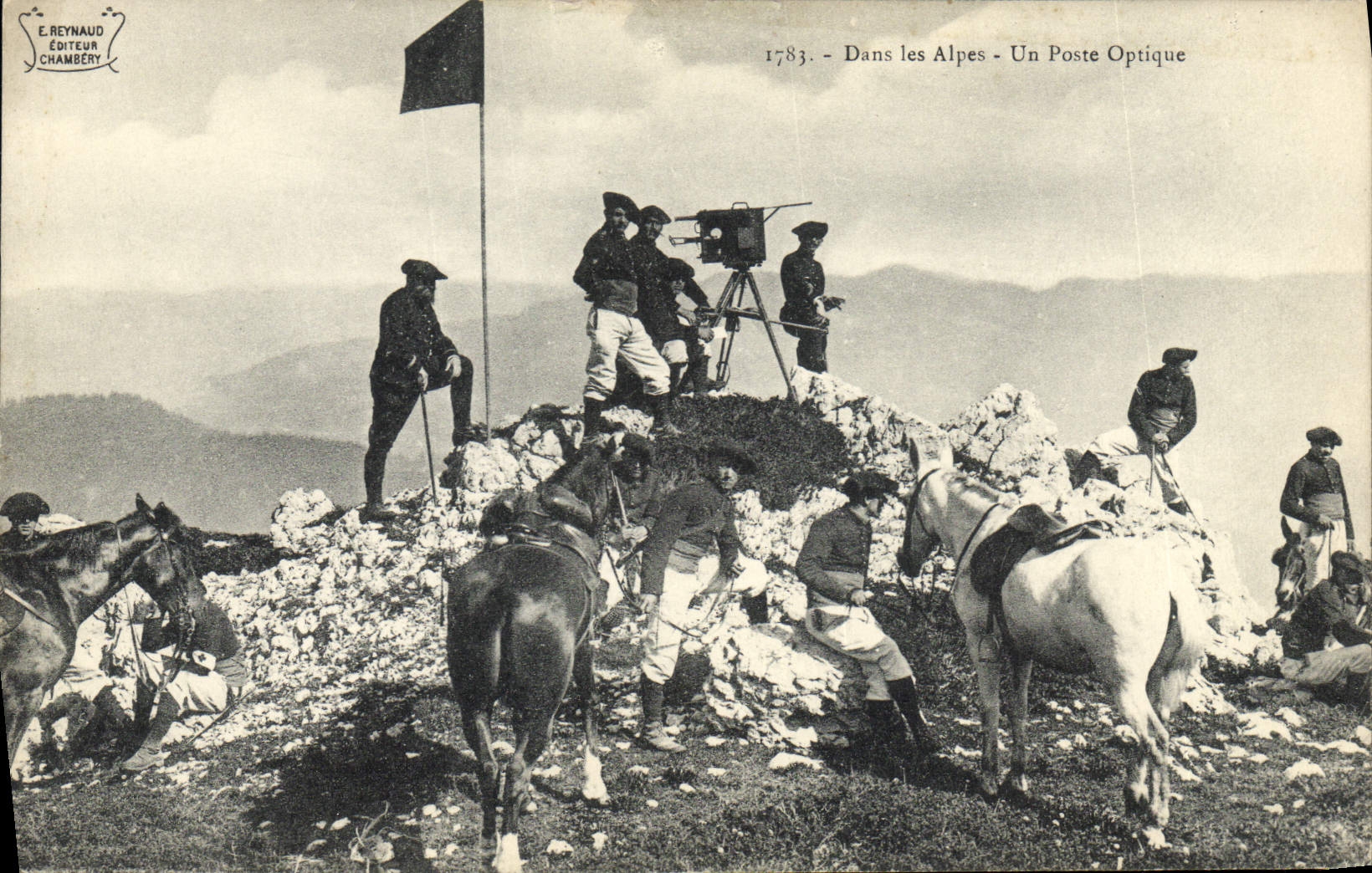 Dans les Alpes - Un Poste Optique — E. Reynaud, Éditeur Chambery, n° 1783