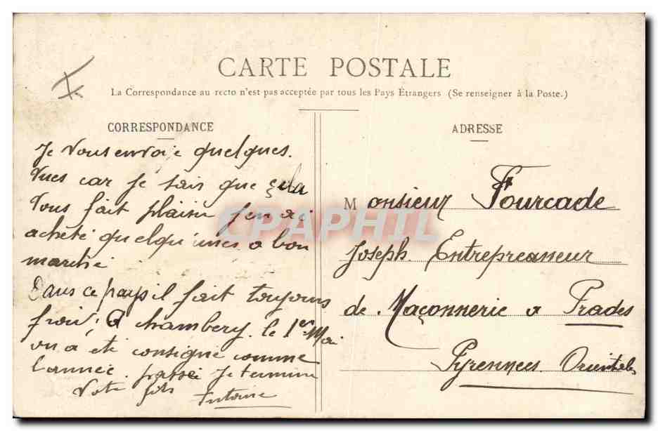 CPA Militaria Chasseurs alpins gravissant un col — Rückseite