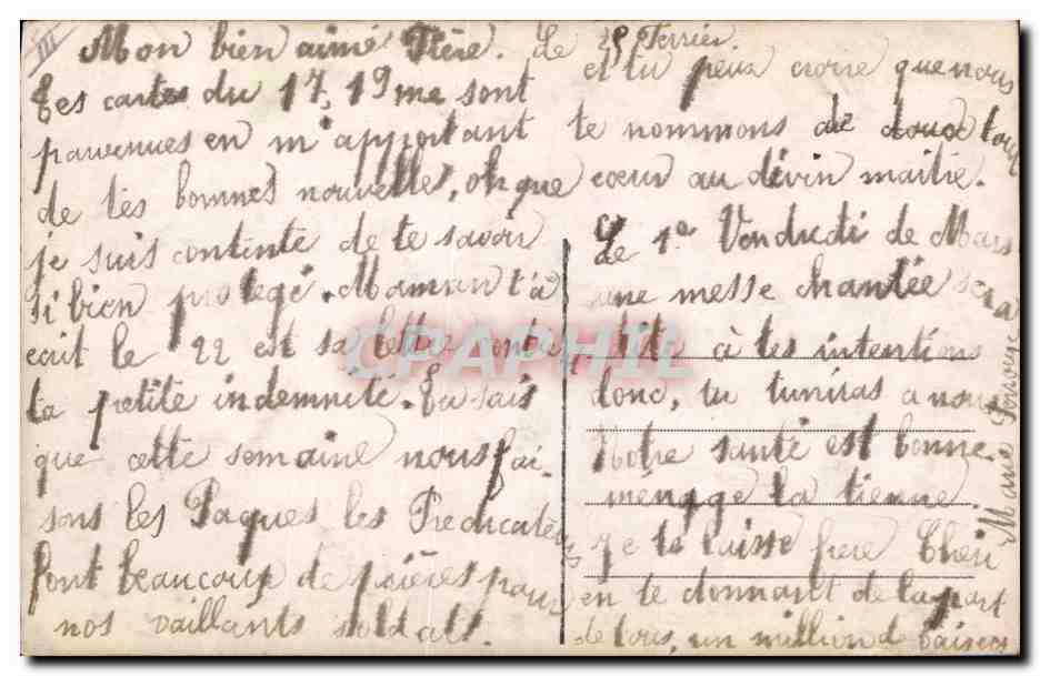 CPA Militaria Chasseurs alpins Sur la crete des Vosges en route pour l'Alsace — Rückseite