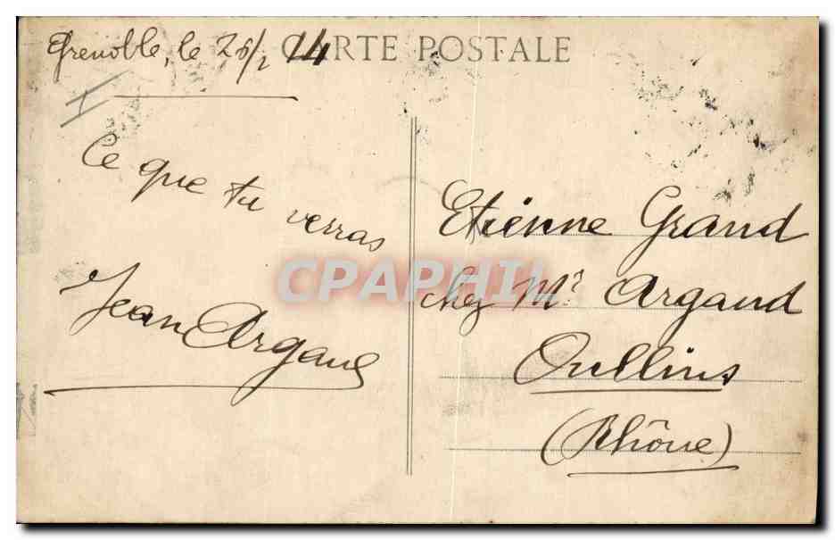 CPA Militaria Chasseurs alpins Dauphine Massif du Pelvoux Traversee du glacier du Mont de Lans par un bataillon — Rückseite