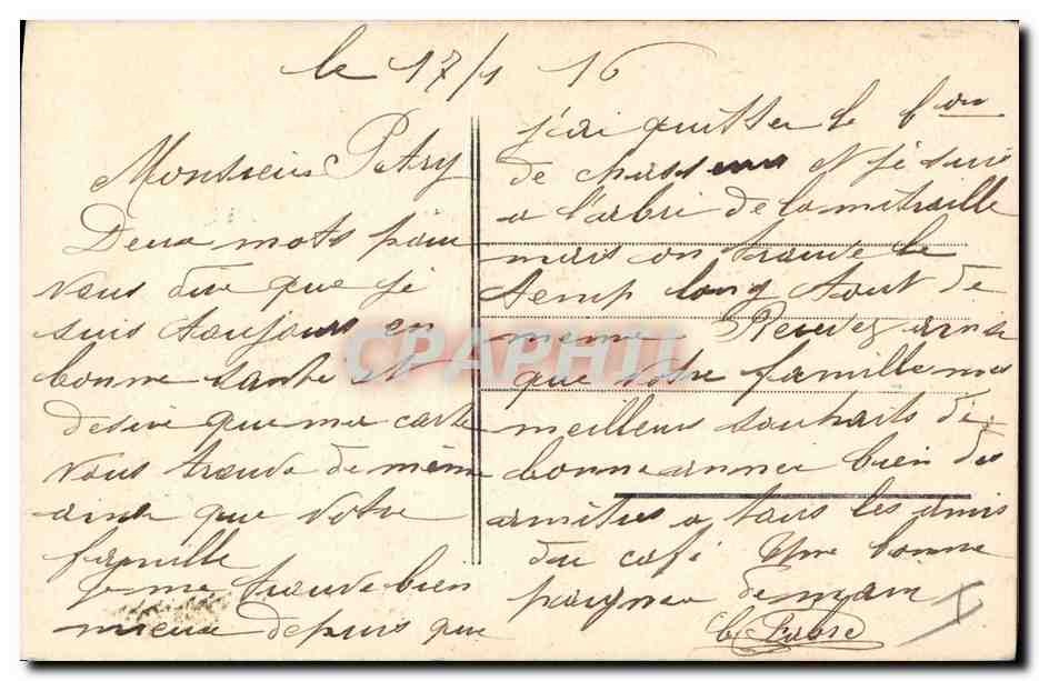 CPA Militaria Chasseurs alpins Hommage Femme Alsace — Rückseite