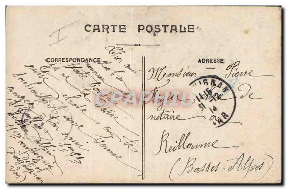 CPA Militaria Chasseurs alpins  — Rückseite