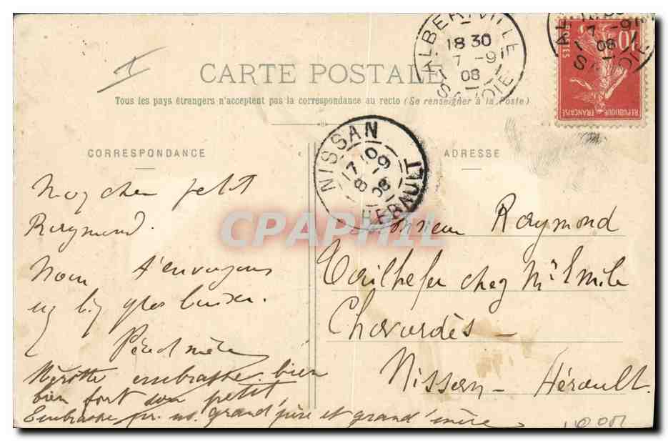 CPA Militaria Chasseurs alpins Lac Alpestre  — Rückseite