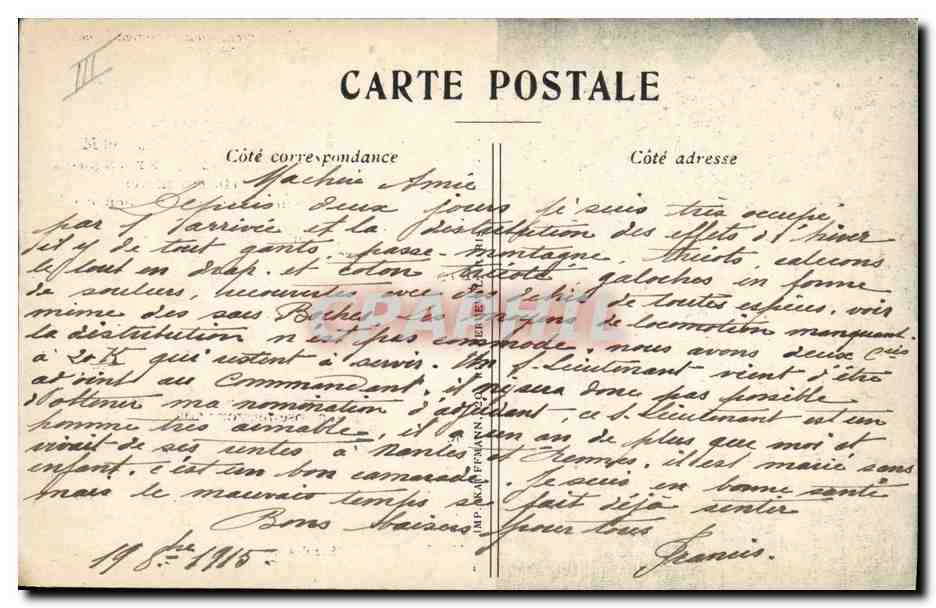 CPA Militaria A nos cheres mobilisees Andr Soriac — Rückseite