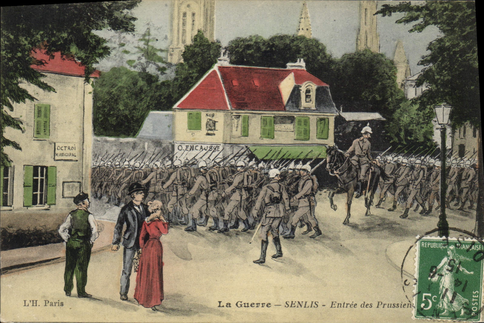 CPA Militaria Senlis Entree des Prussiens