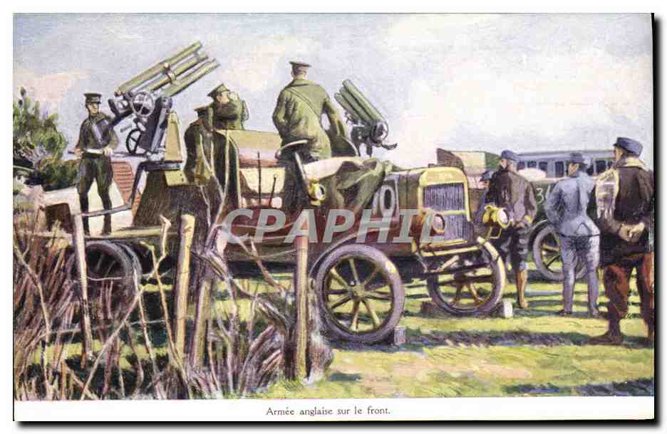 CPA Militaria Armee anglaise sur le front Publicite Vin de Peptone de Chapoteaut Parus Rue Vivienne