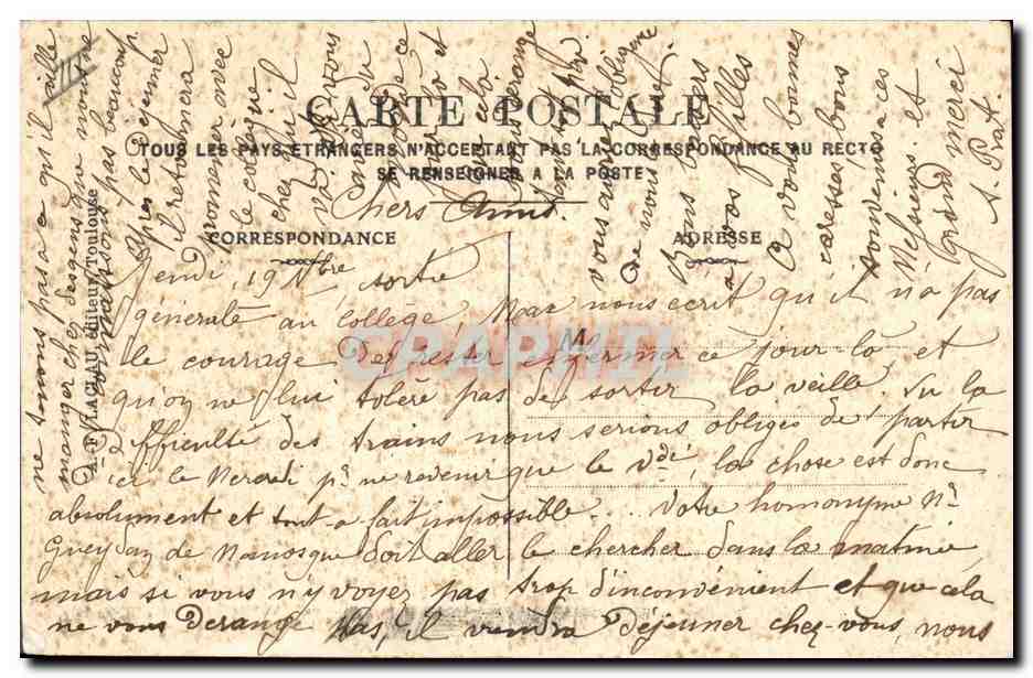 CPA Militaria Heroique devouement Alsace — Verso
